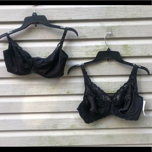 COPY - 2 NEW 38C black lacy bras underwire Kmart